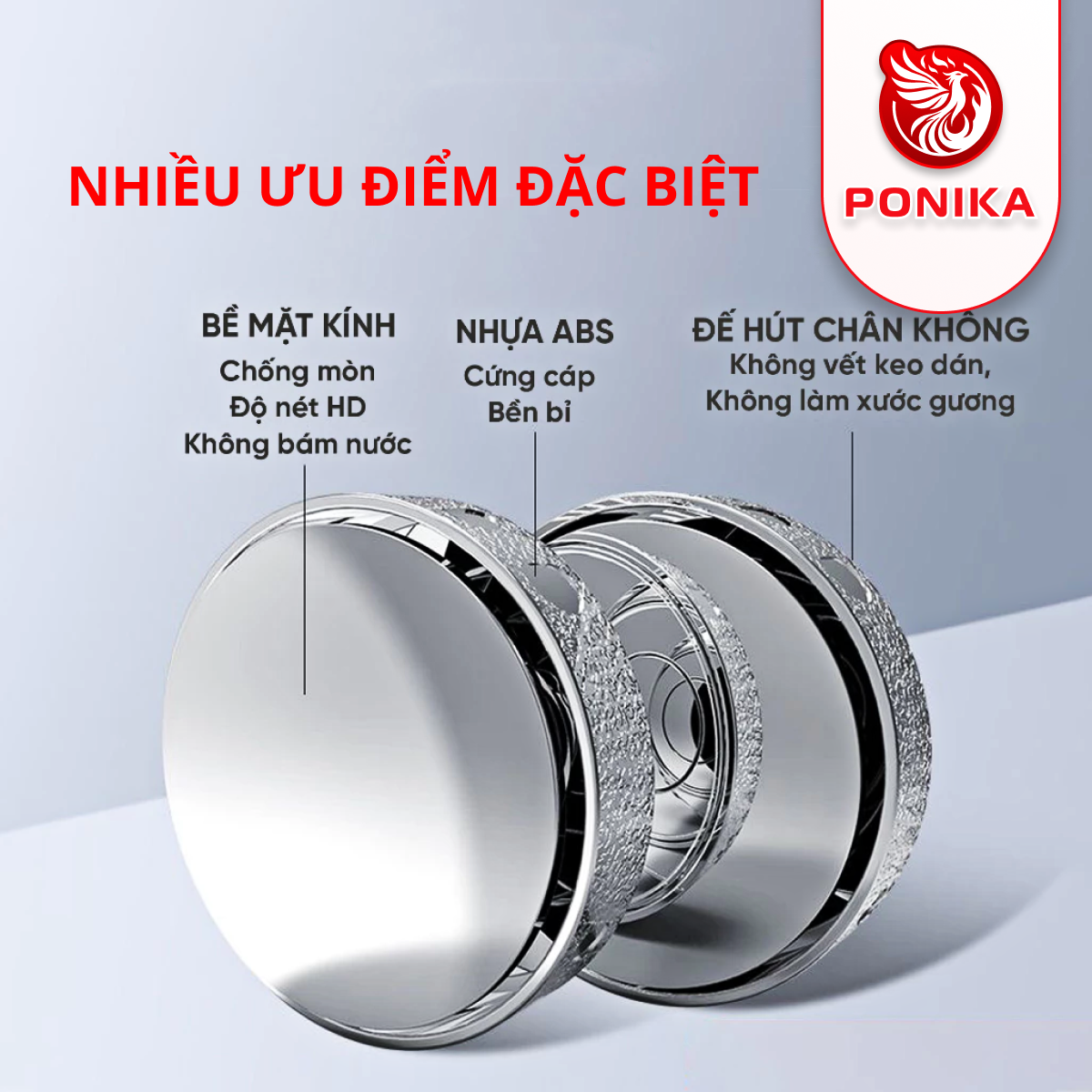 Bộ 2 Gương Cầu Lồi Ô Tô Đế Hút Xóa Điểm Mù - Ảnh 6