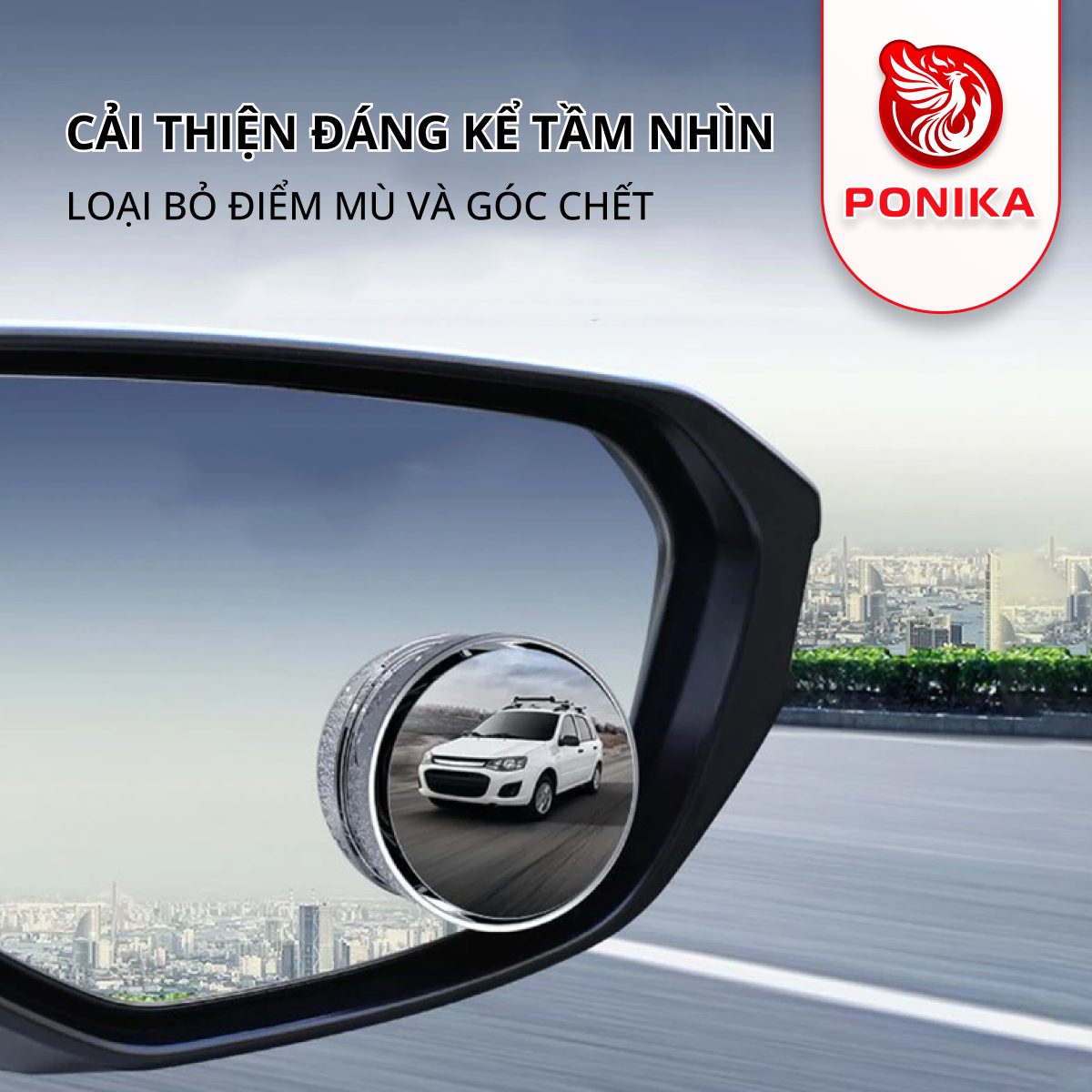 Bộ 2 Gương Cầu Lồi Ô Tô Đế Hút Xóa Điểm Mù - Ảnh 2