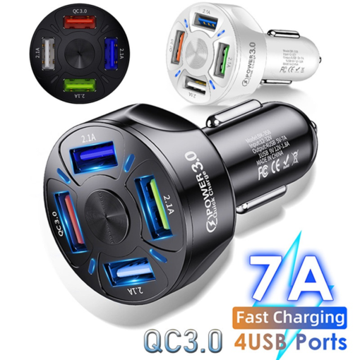 Tẩu Sạc Nhanh Ô TÔ 4 Cổng USB Power 3.0