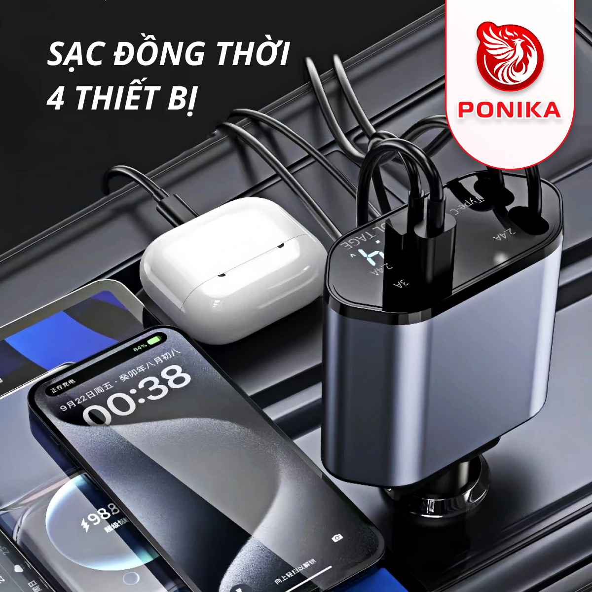 Tẩu Sạc Nhanh 4in1