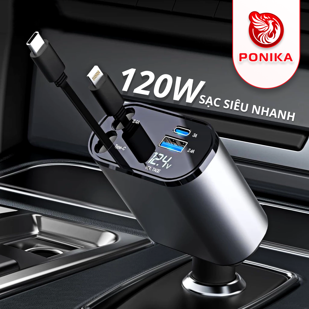 Tẩu Sạc Nhanh 4in1