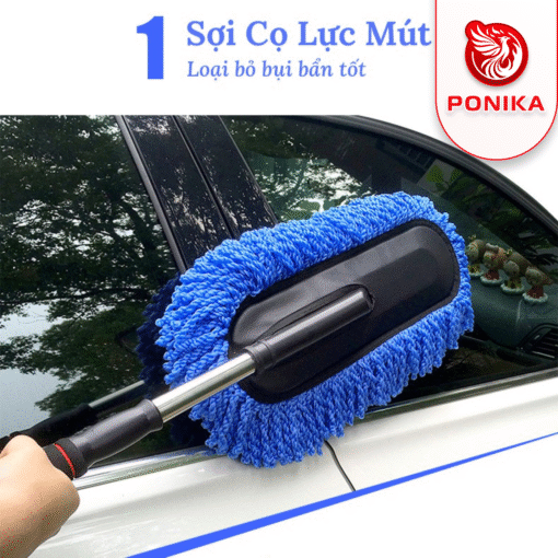Chổi Lau Rửa Xe Ô Tô - Dạng Dẹt Cán Dài
