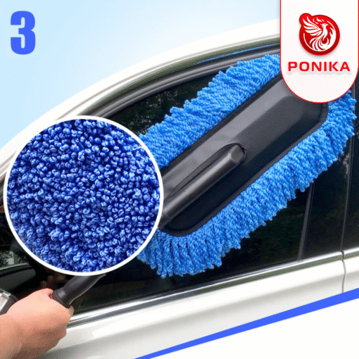 Chổi Lau Rửa Xe Ô Tô - Dạng Dẹt Cán Dài