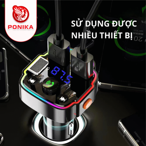 Tẩu nghe nhạc bluetooth ô tô Q8