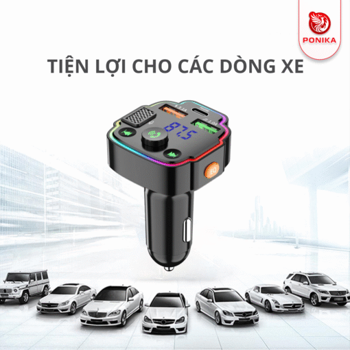 Tẩu nghe nhạc bluetooth ô tô Q8