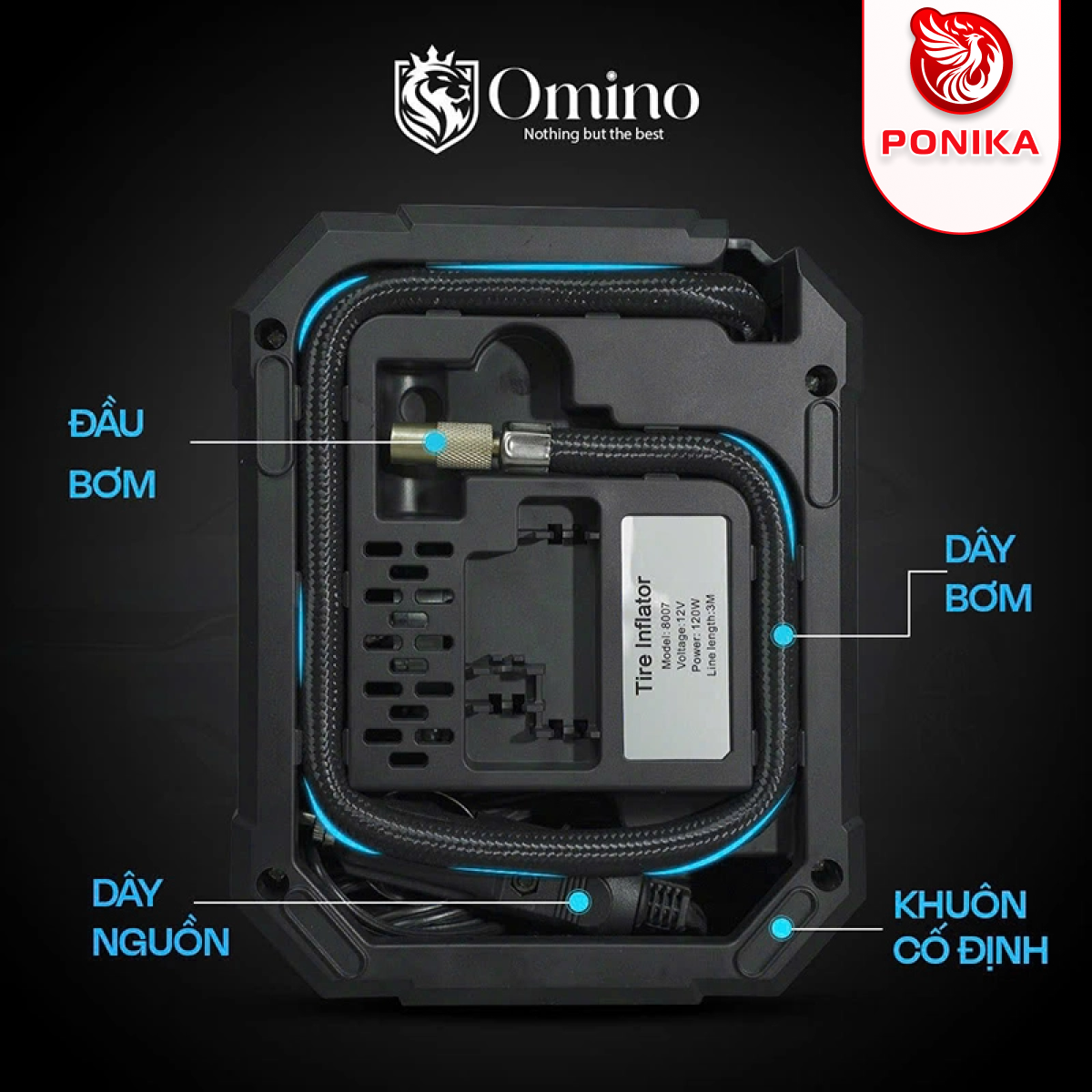 Bơm Lốp Xe Ô Tô Omino