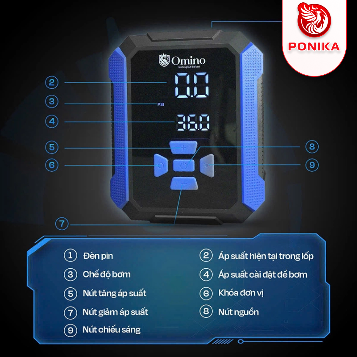 Bơm Lốp Xe Ô Tô Omino